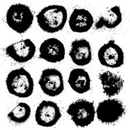 Grunge splash vector template set N4