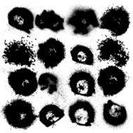 Grunge splash vector template set N5