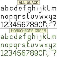 Handwritten lean segment font N2