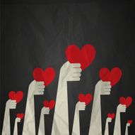 Hands with hearts N5