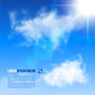 Background with blue sky and clouds Vector N2