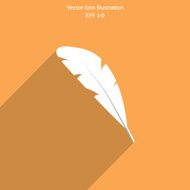 Vector feather pen web icon N2