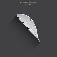 Vector feather pen web icon N3