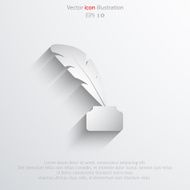 Vector feather pen web icon N4
