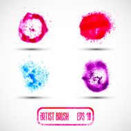 Vector set of different grunge brush strokes N3