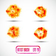 Vector set of different grunge brush strokes N8