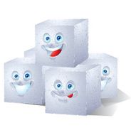 Sugar cube pile cartoon character isolated