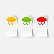 realistic design element cloud rain N9