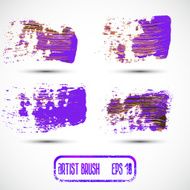 Vector set of different grunge brush strokes N9