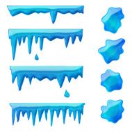 blue icicles and frozen puddles N2