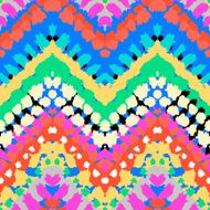 Multicolor hand drawn pattern zigzag N4