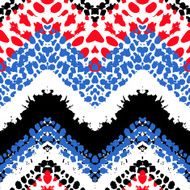 Multicolor hand drawn pattern zigzag N11