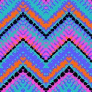 Multicolor hand drawn pattern zigzag N15