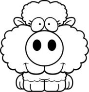 Cartoon Lamb Smiling N2