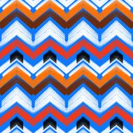Multicolor hand drawn pattern zigzag N21