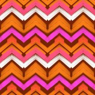 Multicolor hand drawn pattern zigzag N22