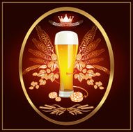 Beer glass label