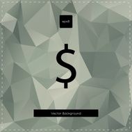Dollar polygonal background