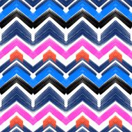 Multicolor hand drawn pattern zigzag N23