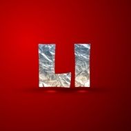 vector set of aluminum or silver foil letters Letter L