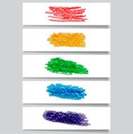 set of colorful brush strokes &Acirc;Â