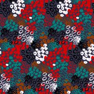 Hand painted vector pattern with splatters N9