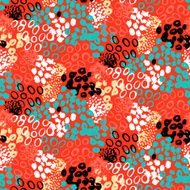 Hand painted vector pattern with splatters N11