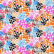 Hand painted vector pattern with splatters N12