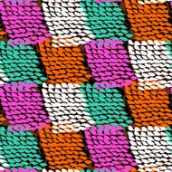 Hand painted color blocked vector pattern