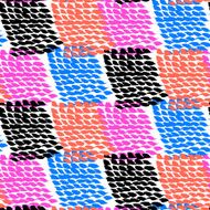 Hand painted color blocked vector pattern N3