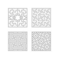 Square patterns Collection of China style N3