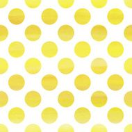 Yellow Watercolor Seamless Texture With Polka Dots N2