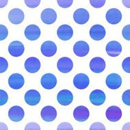 Seamless watercolor pattern with polka dots