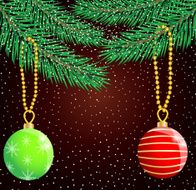festive christmas background with balls