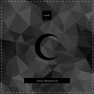 Abstract vector black polygonal background