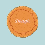 vector pastry dough for pizza or pie