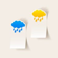 realistic design element cloud rain N17