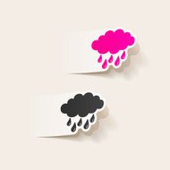 realistic design element cloud rain N18