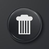 Vector modern black glass circle icon N5