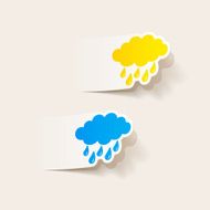 realistic design element cloud rain N22