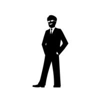 smiling businessman silhouette N2