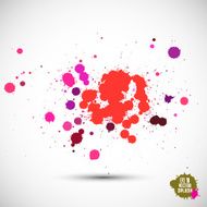 Abstract artistic Background of watercolor paint splash vector N4