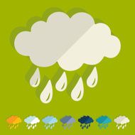 Flat design cloud N5
