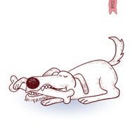 cartoon dog Vector illustration N9