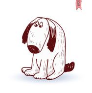 cartoon dog Vector illustration N10