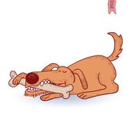 cartoon dog Vector illustration N15