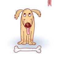 cartoon dog Vector illustration N18