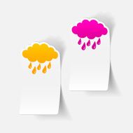 realistic design element cloud rain N29