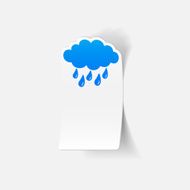 realistic design element cloud rain N33