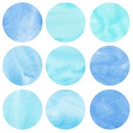 Painted blue circles with white splash